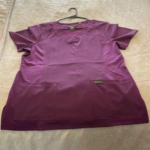 Purple Planet Koi scrub top